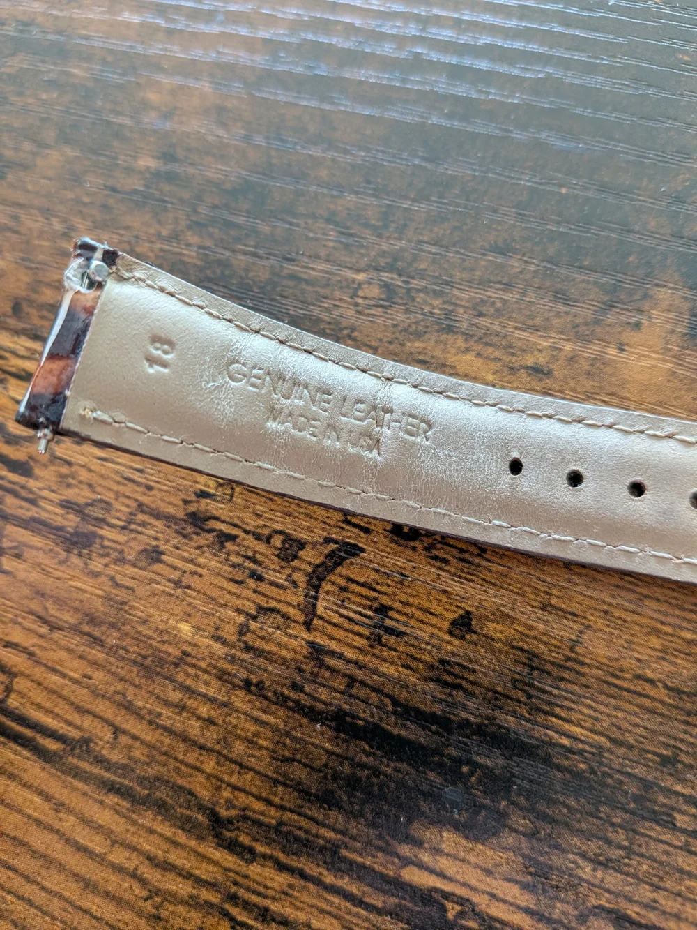 Michele Brown Patina Leather Watch Strap